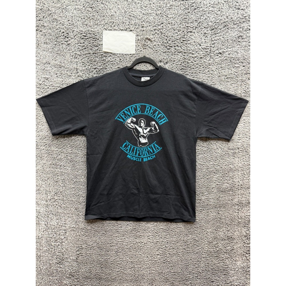 Vintage Venice Muscle Beach California Arnold Schwarzenegger T-Shirt Size XL